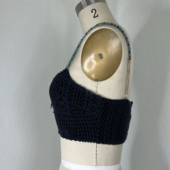 Martine and J Paris Crochet Knit Cropped Top Bralette - Picture 7 of 9